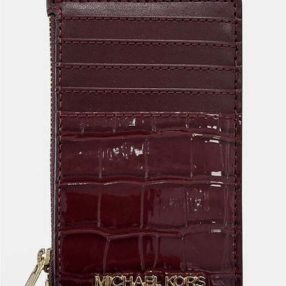 Michael Kors Deep Red Card Holder - Picture 1 of 1